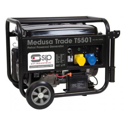 SIP 5000 W, Benzín, kapacita: 25 L, výstup: 12 V dc, 230V ac