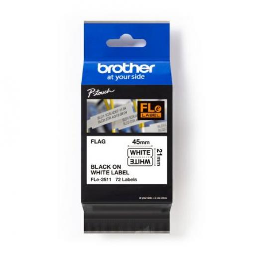 Páska do tiskárny štítků barva tisku Černá Bílá pro různé modely tiskáren PTP950NW, PTP900W, PTD800W Brother 45 mm 45 mm