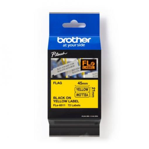 Páska do tiskárny štítků barva tisku Černá Žlutá pro různé modely tiskáren PTD800W, PTP900W, PTP950NW Brother 45 mm 45