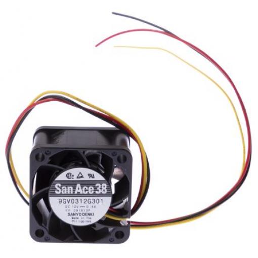 Axiální ventilátor, řada: San Ace 9GV DC, 38 x 38 x 28mm, průtok vzduchu: 28.8m³/h 4.8W 12 V DC