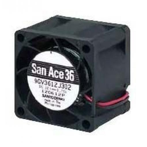 Sanyo Denki Axiální ventilátor, řada: San Ace 9GV, průtok vzduchu: 33 m³/h 9 W 12 V dc 750 mA 36 mm 36 mm 28 mm