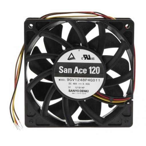 Sanyo Denki Axiální ventilátor, řada: San Ace 9GV, průtok vzduchu: 289.8 m³/h 20.16 W 48 V dc 420 mA 120 mm 120 mm 25 mm
