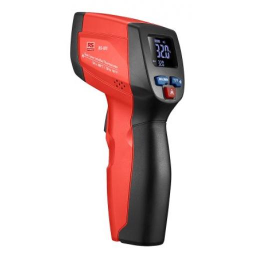RS PRO Infračervený teploměr -50 °C, Max Teplota 380 °C, přesnost: ±1 %, Fahrenheit, F, °C