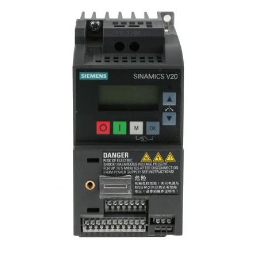 Měnič kmitočtu, řada: SINAMICS V20 0.75 kW 1 550Hz 240 V IP20 Siemens 4.2 A