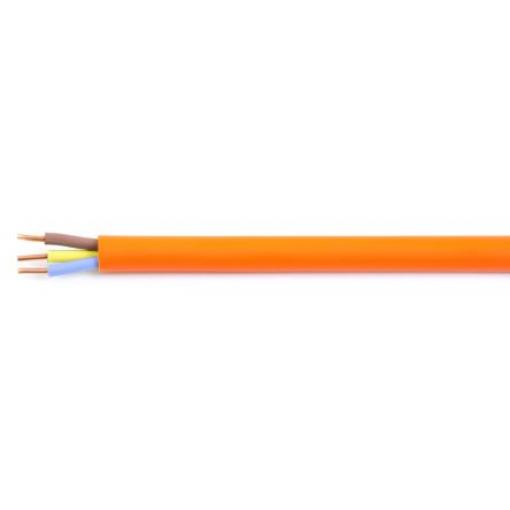RS PRO Napájecí kabel, řada: CRCA 3žilový 100 m Polyolefin plášť, Oranžová, vnější průměr: 10.2 mm OD, 500 V 90 °C