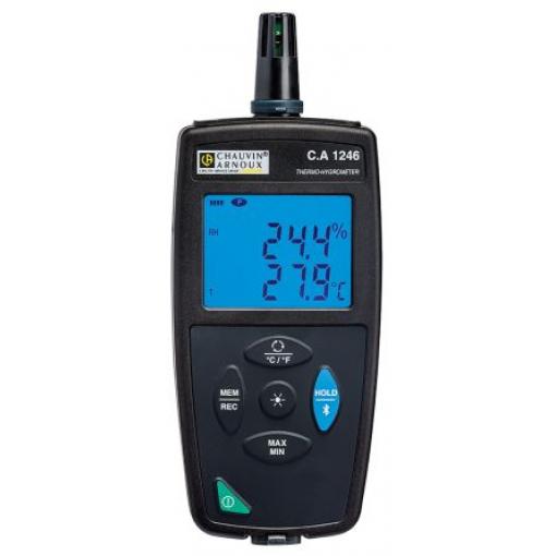 Vlhkoměr, číslo modelu: CA 1246 P01654246 Chauvin Arnoux, 60 °C 2% RH + 1 digit, rozsah vlhkosti: 98 %RH, ISOCAL