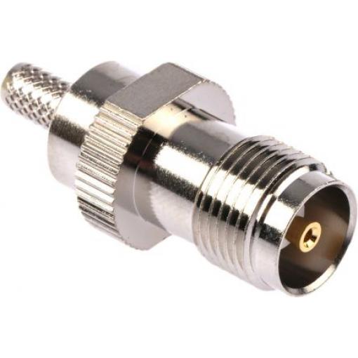 RS PRO Koaxiální konektor, řada: TNC Vnitřní, 50 Ω, orientace těla: Rovný, Kabel Konektor TNC Krimpovací 165 °C -65 °C,