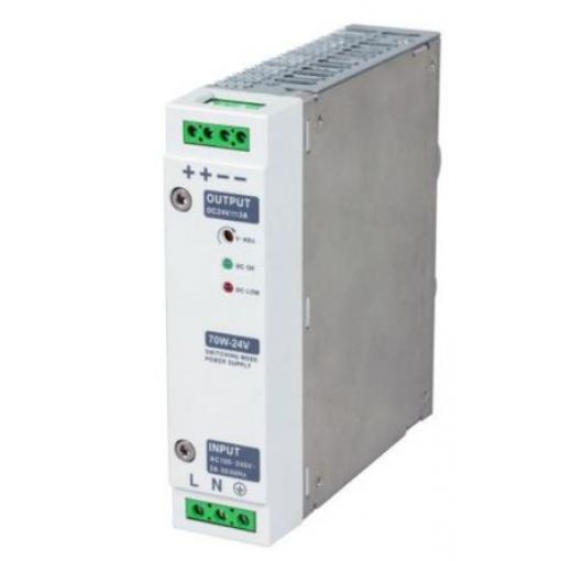 RS PRO Napájecí zdroj na lištu DIN, počet výstupů: 1 Spínaný režim 264V ac 4.6 A 15V dc 70 W