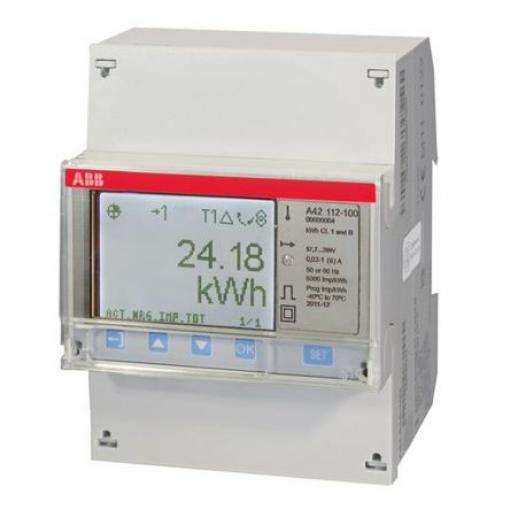Elektroměr, řada: A42 LCD 7číslicový 1fázový Připojený transformátor Impulzový výstup výška číslice 85 mm, výška výřezu: