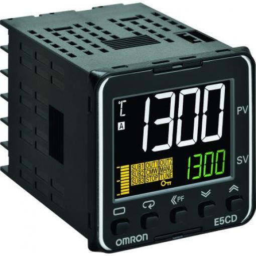 Omron PID regulátor teploty, řada: E5CD Montáž do panelu, 55 °C, -10 °C 2, počet výstupů: 1, výstup: Relé 240V ac/dc,