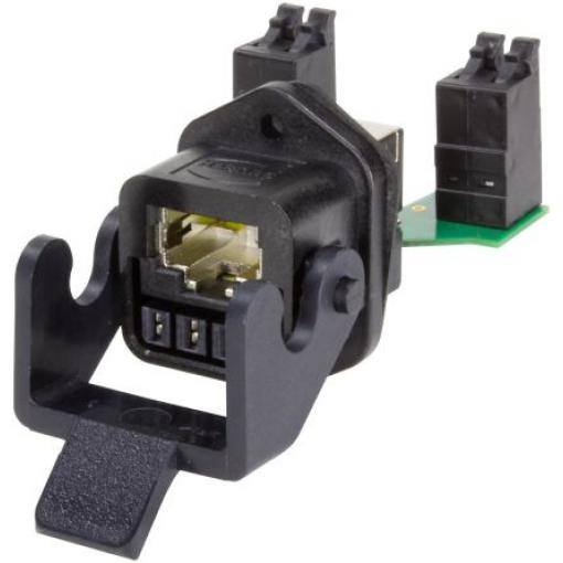 HARTING Konektor RJ45, řada: 09452 Vnitřní Kat6, počet cest: 12, Rovný, Montáž do panelu Stíněné, počet portů: 12portový