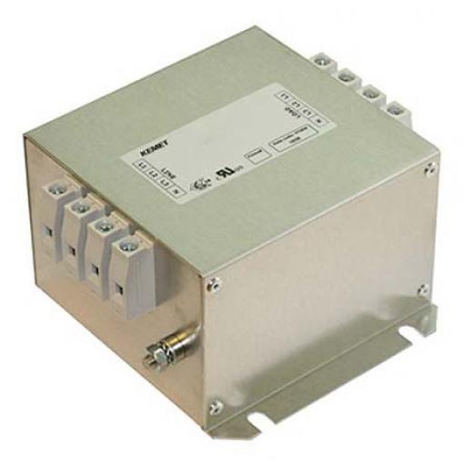 Filtr EMC, řada: FLLD4, 530/305 V AC, 50 → 60Hz, Montáž na rám, Svorkovnice, 16A, 11 mA, KEMET, 6W
