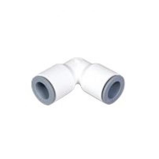 Pneumatický ventil s ručním ovládáním, řada: LIQUIfit barva Bílá Knoflík 8 mm, materiál tělesa: Polymer III B, teplotní