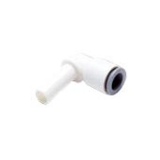 Pneumatický ventil s ručním ovládáním, řada: LIQUIfit barva Bílá Knoflík 6 mm, materiál tělesa: Polymer III B, teplotní