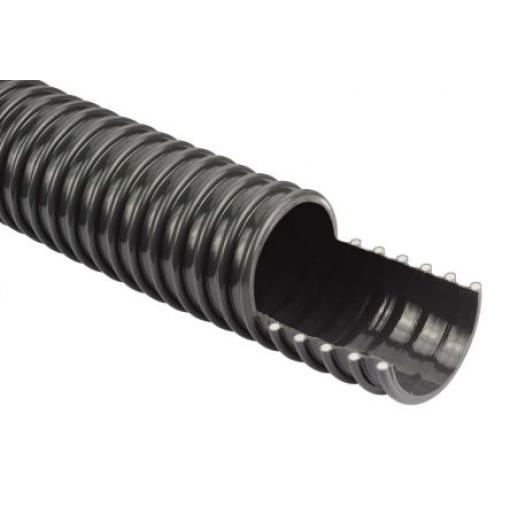 Ohebné potrubí, Polyvinylchlorid délka 10 m barva Bílá, Šedá Vyztužený poloměr ohybu 25 mm RS PRO, vnitřní průměr: 25.4