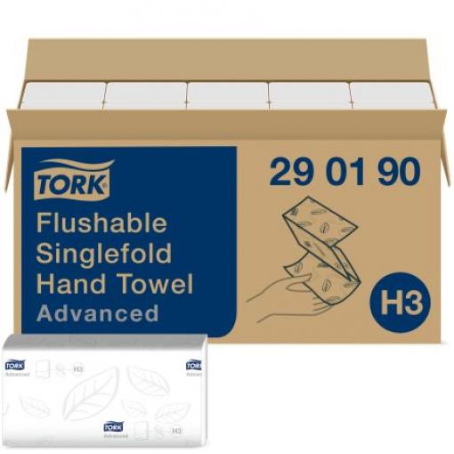 Tork Papírový ručník, Flushable 115 x 230 mm Složený 250 archů 2