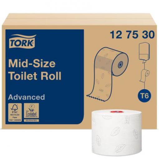 Role toaletního papíru 27 ks Tork 2, sortiment: Compact Mid Size Advanced Střední velikost