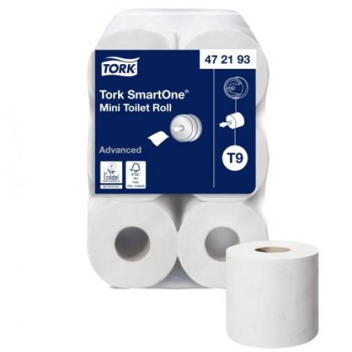 Role toaletního papíru 12 ks 620 archů 111.6 m Tork 2, sortiment: SmartOne Advanced Mini