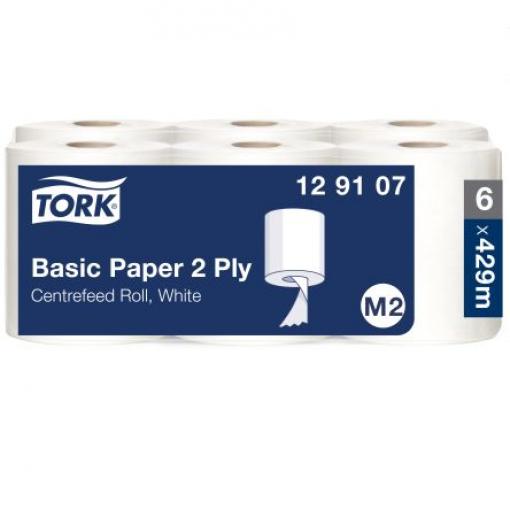 Tork Papírový ručník, Tork Basic Paper 2 Ply 150.2 m x 180 mm Role 429 archů, sortiment: Basic Paper 2