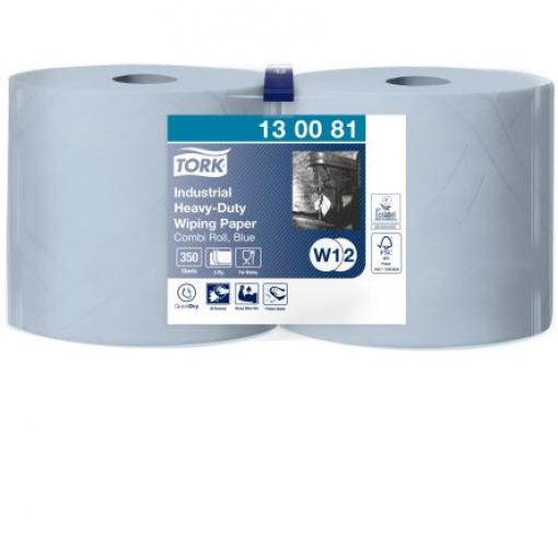 Tork Papírový ručník, Industrial Heavy-Duty Wiping 119 m x 235 mm Role 350 archů 3