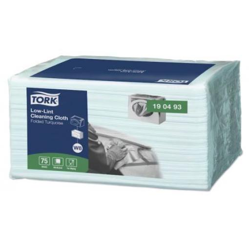 Utěrka, Tork Jedno použití Balení Víceúčelové, Modrá, Všeobecný úklid Tork, počet ubrousků: 75 Per Pack Suché 193 x 160