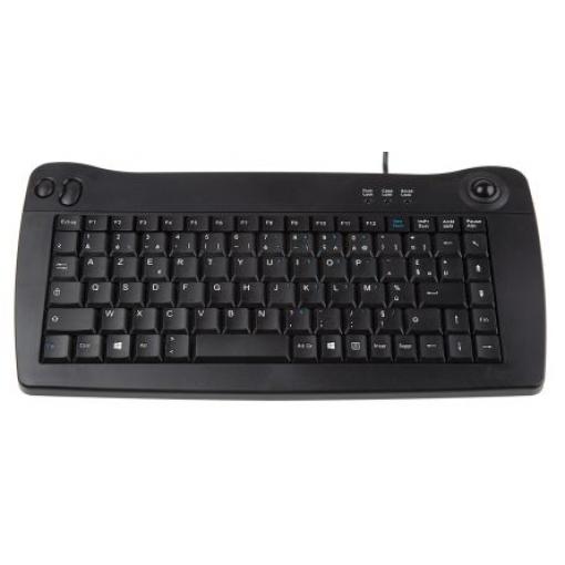 Mini klávesnice, Kabelový, Černá, USB Ovladač Trackball AZERTY normální klávesy 89 x 35 mm x 338 mm RS PRO