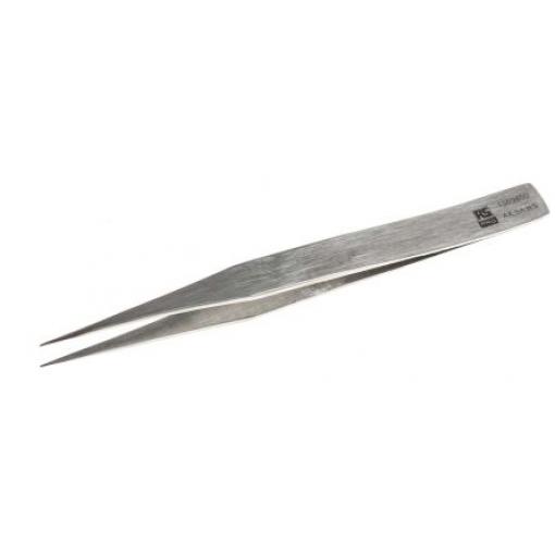 Pinzeta, celková délka: 130 mm Antimagnetický, Nerezová ocel Špičatý, Jemné, Přímý špička RS PRO