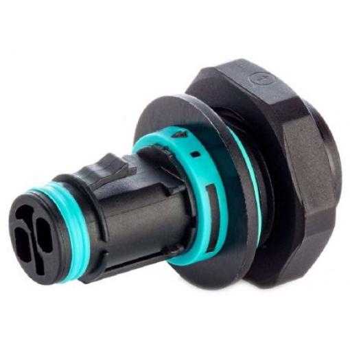 RS PRO Konektor pro osvětlení, řada: TeePlug Montáž do panelu Vnitřní Konektor Tee Socket Šroubová 10A, IP68 barva