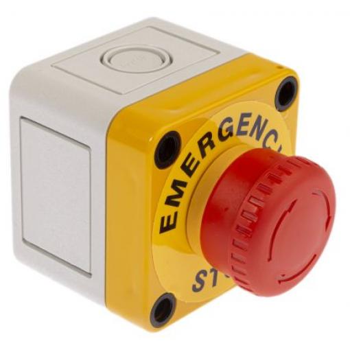 APEM A02ES-I Uvolnění kroucením Tlačítko nouzového vypínače Montáž do panelu 22 mm 2 NC IP65