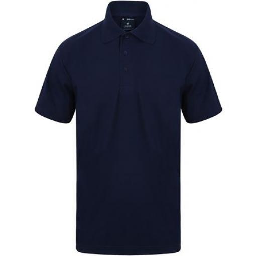 RS PRO Classic Tmavomodrá Bavlna, Polyester Polokošile L