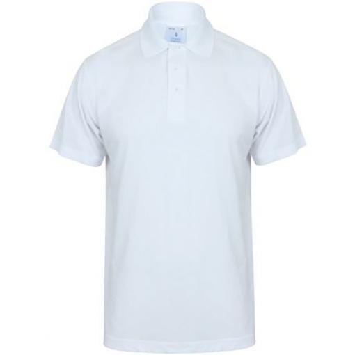 RS PRO Basic Bílá Bavlna, Polyester Polokošile