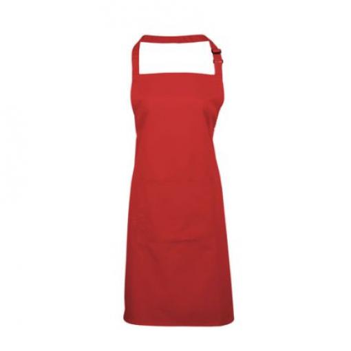 RS PRO Zástěra, Červená Opakovaně použitelné, Bavlna, Polyester EN388, EN407, EN511, EN374, EN420, délka: 860 mm Pásek