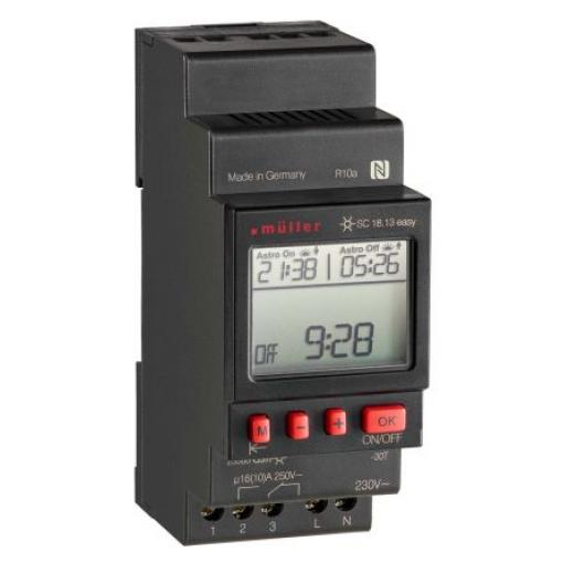 Časový spínač na lištu DIN SC 18 SC 18.13 EASY 230V 50-60HZ, počet kanálů: 1 Muller 230V ac