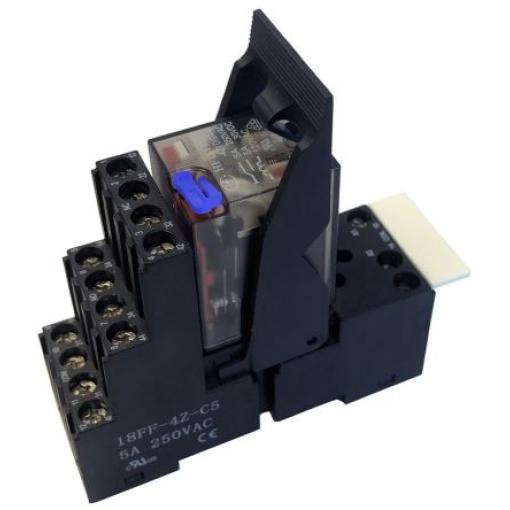 Hongfa Europe GMBH Relé rozhraní 24 V dc 4PDT Lišta DIN 4RM 5 A