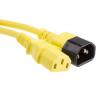 Napájecí šňůra 1 m, Žlutá, A: Rovný, B: Přímý Polyvinylchlorid, 250 V RS PRO