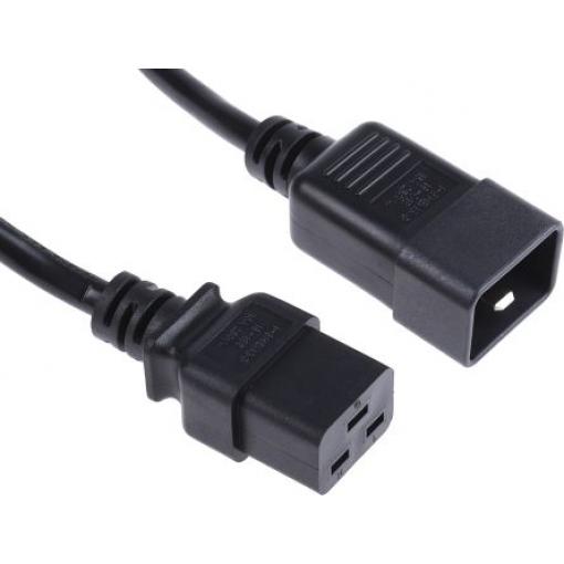 Napájecí šňůra 5 m, Černá, A: Rovný, B: Přímý Polyvinylchlorid, 250V RS PRO