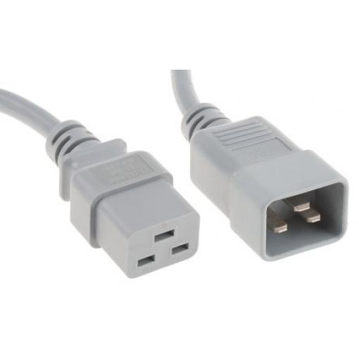 Napájecí šňůra 2 m, Šedá, A: Rovný, B: Přímý Polyvinylchlorid, 250 V RS PRO