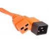 Napájecí šňůra 1 m, Oranžová, A: Rovný, B: Přímý Polyvinylchlorid, Polyvinylchlorid, 250 V RS PRO