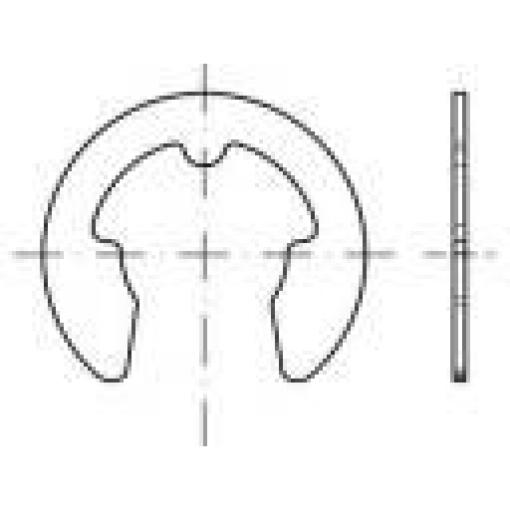 TOOLCRAFT 138509 pojistné podložky vnitřní Ø: 1.2 mm DIN 6799 pružinová ocel 500 ks