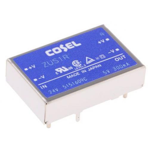 Cosel Měnič DC/DC ZUS, výstup: 12 V dc 500 V ac, Vin 36V dc 0.13 A, Vin 18V 1.56 W -20 °C 71 °C Montáž na plošný spoj