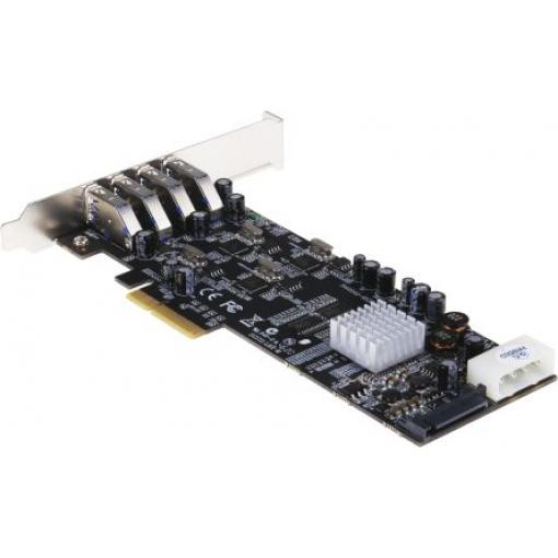 StarTech.com Karta USB, počet portů USB: 4, standard: USB 3.0, typ sběrnice: PCIe