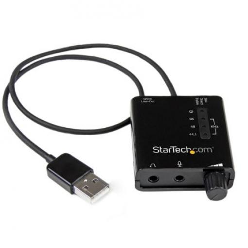 StarTech.com Zvuková karta, počet audio kanálů: 5.1, 3,5mm Mini Jack (3 pozice) Female, typ pouzdra: Externí, typ