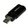 StarTech.com Zvuková karta, počet audio kanálů: 2, 3,5mm Mini Jack (3 pozice) Female, typ pouzdra: Externí, typ