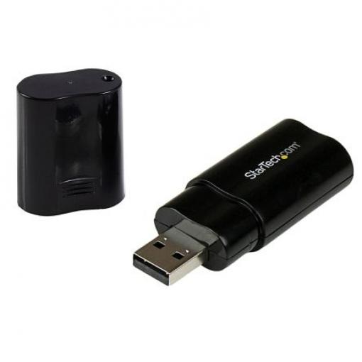 StarTech.com Zvuková karta, počet audio kanálů: 2, 3,5mm Mini Jack (3 pozice) Female, typ pouzdra: Externí, typ