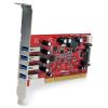 StarTech.com Karta USB, počet portů USB: 4, standard: USB 3.0, typ sběrnice: PCI