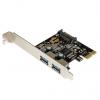 Karta USB, počet portů USB: 2, standard: USB 3.0, typ USB: USB A, typ sběrnice: PCIe