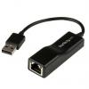 StarTech.com Adaptér USB na Ethernet 150 mm Černá 100Mbps