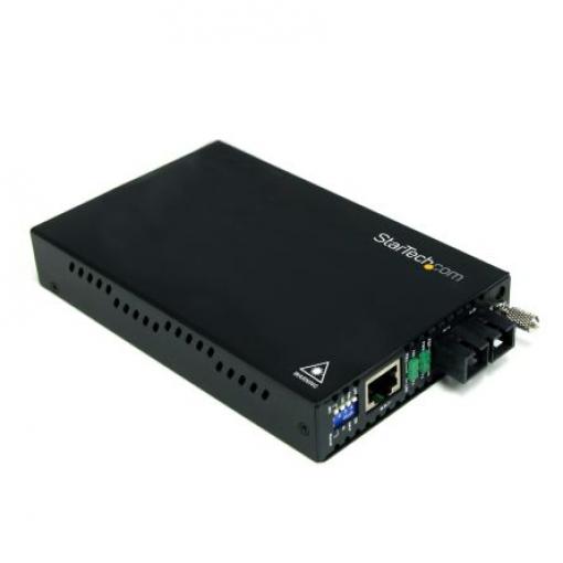StarTech.com Převodník médií, Vícerežimové, Poloviční duplex, Plný duplex, RJ45, SC, 100Mbps, přenosová vzdálenost: 2