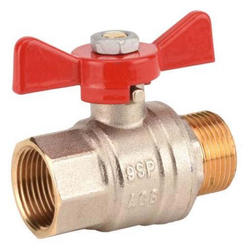Kulový ventil, Mosaz 570004 Kulový ventil s plným otvorem 40 bar Sferaco ISO 228/1
