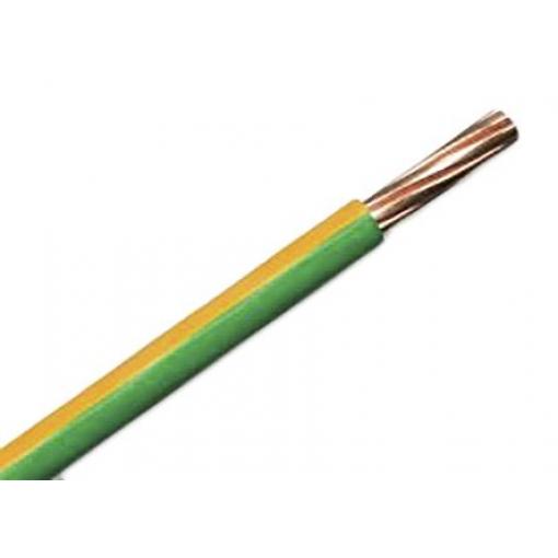 Zapojovací vodič, řada: H07V-U plocha průřezu 2.5 mm², typ kabelu: Pevné, typ kabelu: 6491X, prameny vodičů: 1, Žlutá,